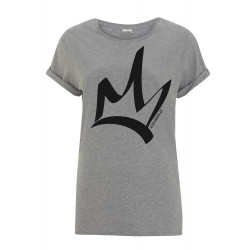 T-shirt loose femme gris - The Queen noir
